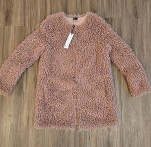 Love Token Arden Faux Fur Antique Rose Jacket